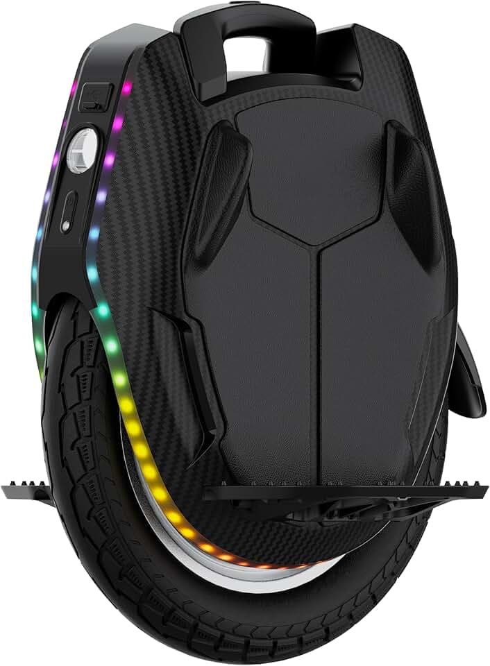KINGSONG Gyroroue Electrique KS-16XS 777 Wh, Adulte, Noire, Moteur 2000W, Autonomie jusqu'à 75km, bridée 25km/h, Pneu Gonflable 16", Haut-Parleur et Bluetooth