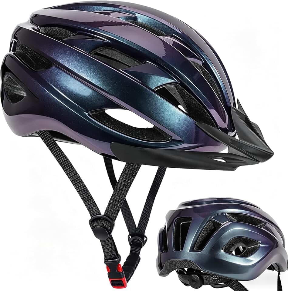 Casque pour Vélo - Réglable de 58 à 62 CM - pour Femmes et Hommes - Route Montagne Noir