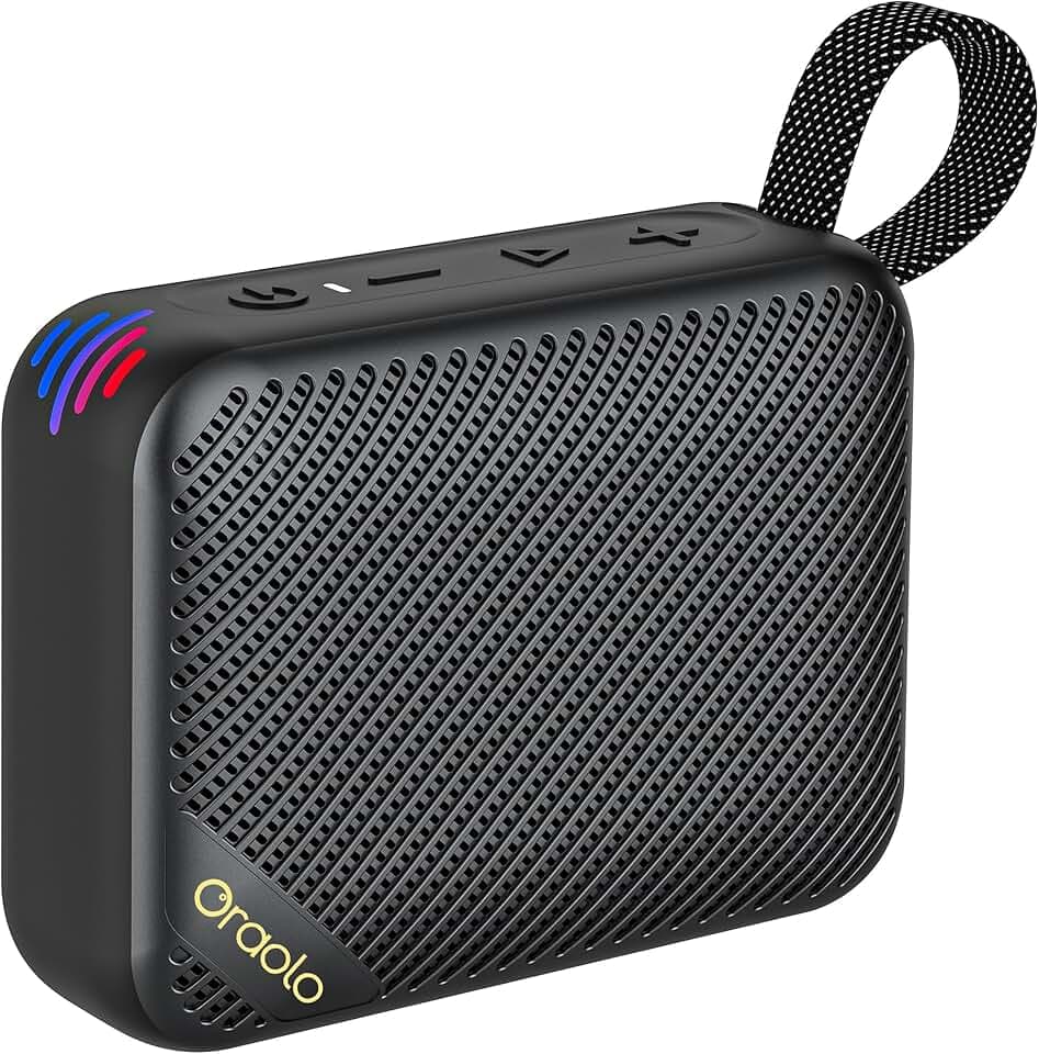 oraolo Enceinte Bluetooth Portable, Bluetooth Speaker 30H Autonomie, Mini Enceinte Bluetooth 6.0, Enceinte sans Fil avec Bass Puissantes, Appairage TWS, Étanche IPX7 pour Fêtes/Voyage/Extérieur