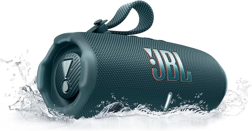 JBL Charge 6, Enceinte Bluetooth Portable sans Fil, 28 h d’autonomie, étanche IP68, résistante à la poussière et aux Chocs, Son JBL Pro avec IA Sound Boost, Connexion Multi-Enceintes Auracast, Bleu