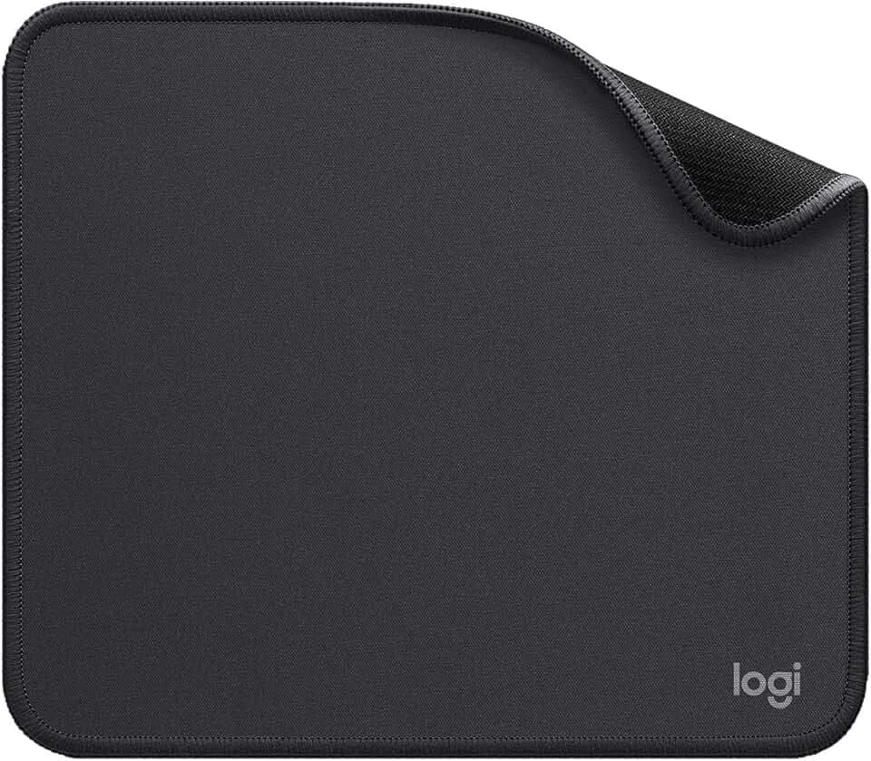 Logitech Mouse Pad - Studio Series, Tapis de Souris d'Ordinateur, Base Caoutchouc Anti-Dérapant, Glissement Facile, Résistant aux Eclaboussures, Durable, Portable, Moderne - Gris