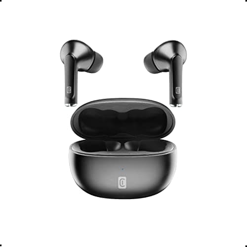 cellularline | Flick | Écouteurs Casque stéréo TWS HiFi Bluetooth 5.0 sans Fil avec Boîtier de Charge - Autonomie Totale de 20 Heures - Recharge 2 Heures - Portée 10 MT - Noir