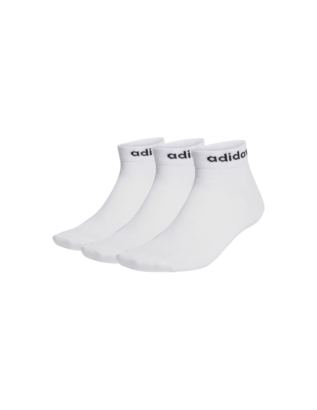 Chaussettes adidas Linear Ankle 3P blanches/noires