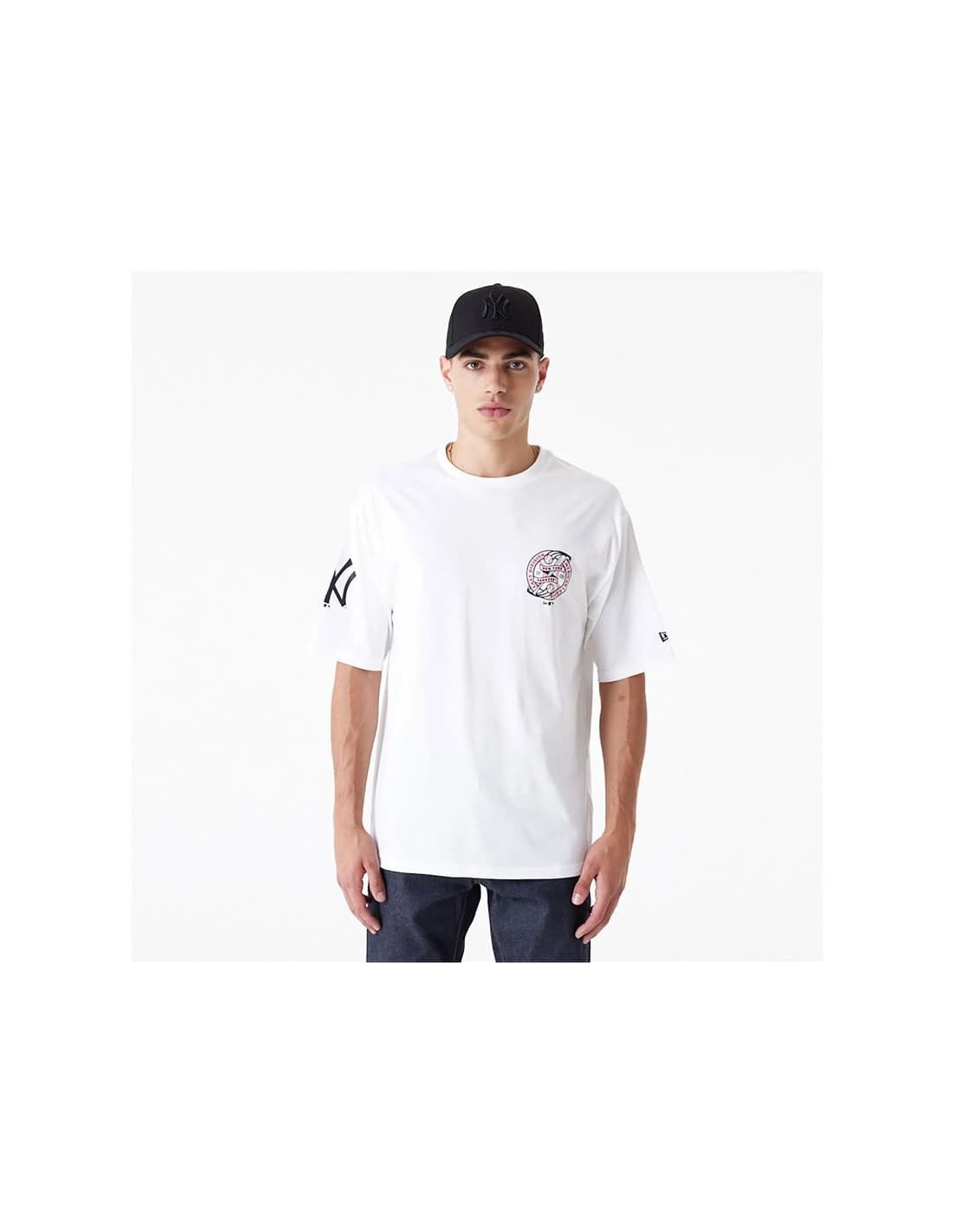 T-shirt New Era Baseball Graphique New York Yankees Blanc Homme