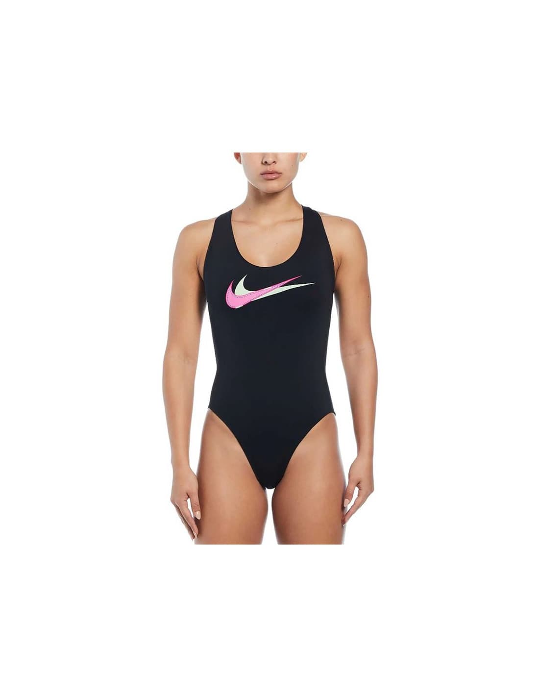 Maillot de bain Natation Nike Femme de Multi Logo Noir