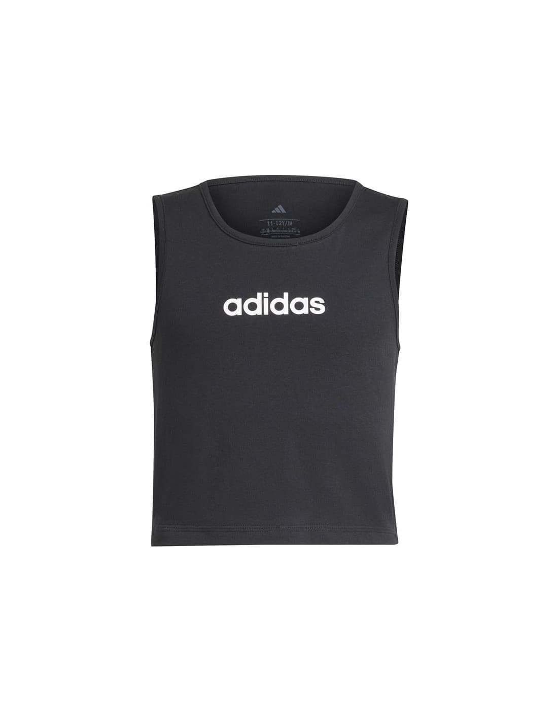 T-shirt adidas Fille Jg Linear Tank Noir/Blanc
