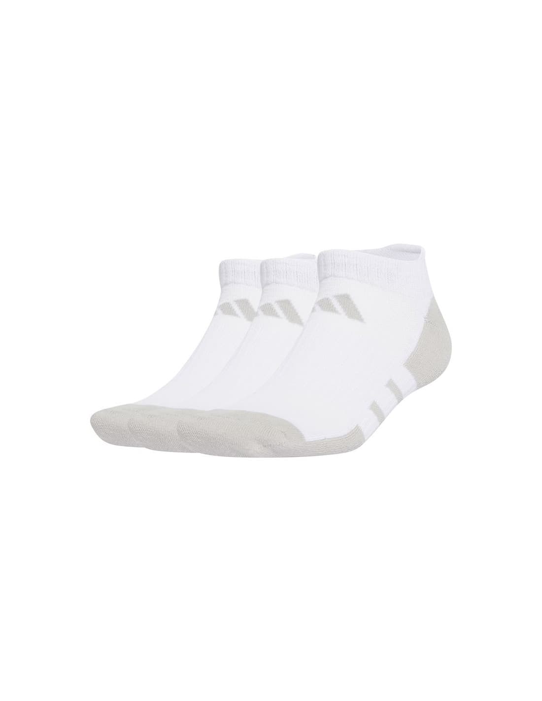 Chaussettes Fitness adidas Ess CC Low 3P blanches à motif quadrillé