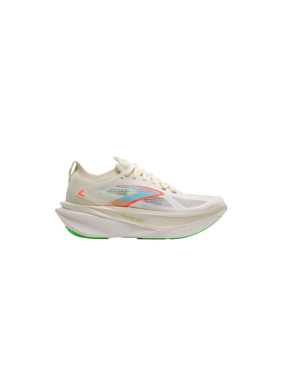 Chaussures de Running Brooks Hyperion Max 3 Femme Coconut/Green Gecko/Pink Clay