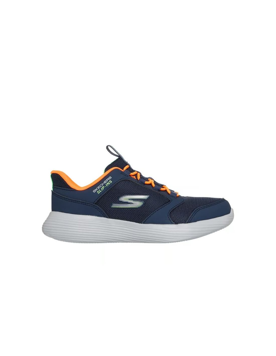 Chaussures Skechers Slip-Ins Go Run 400 V2 - Turbo - Brisk Enfant Bleu Marine/Orange