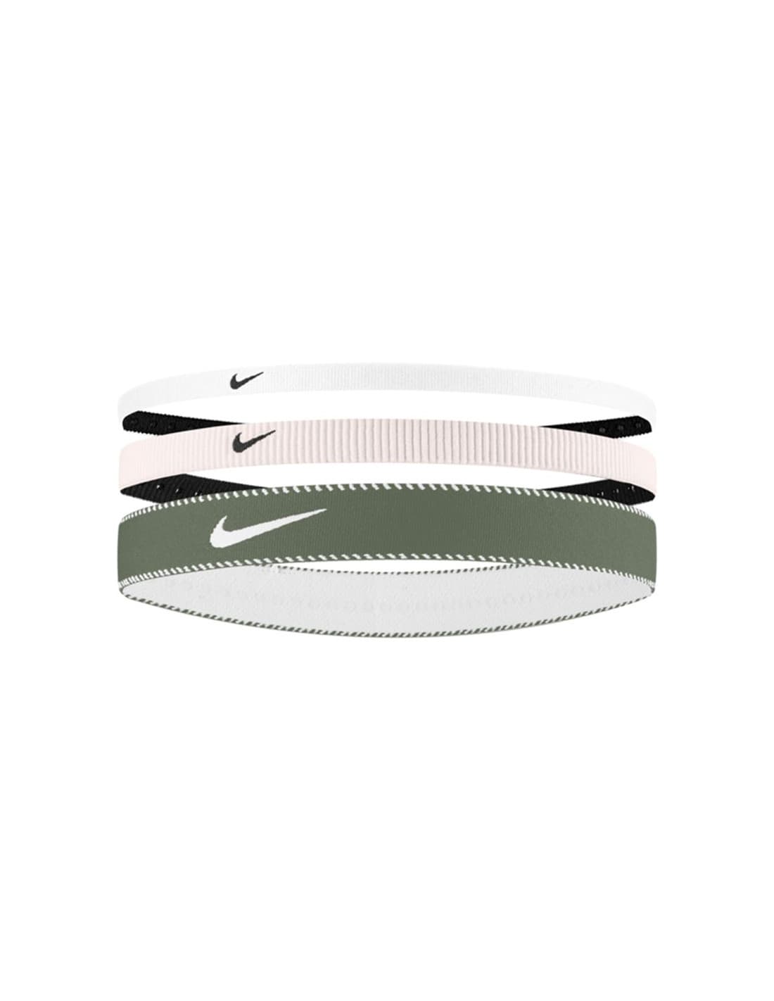 Cintas de Cheveux Nike Flex Classic Mixed Width Headbands 3Pk Gris