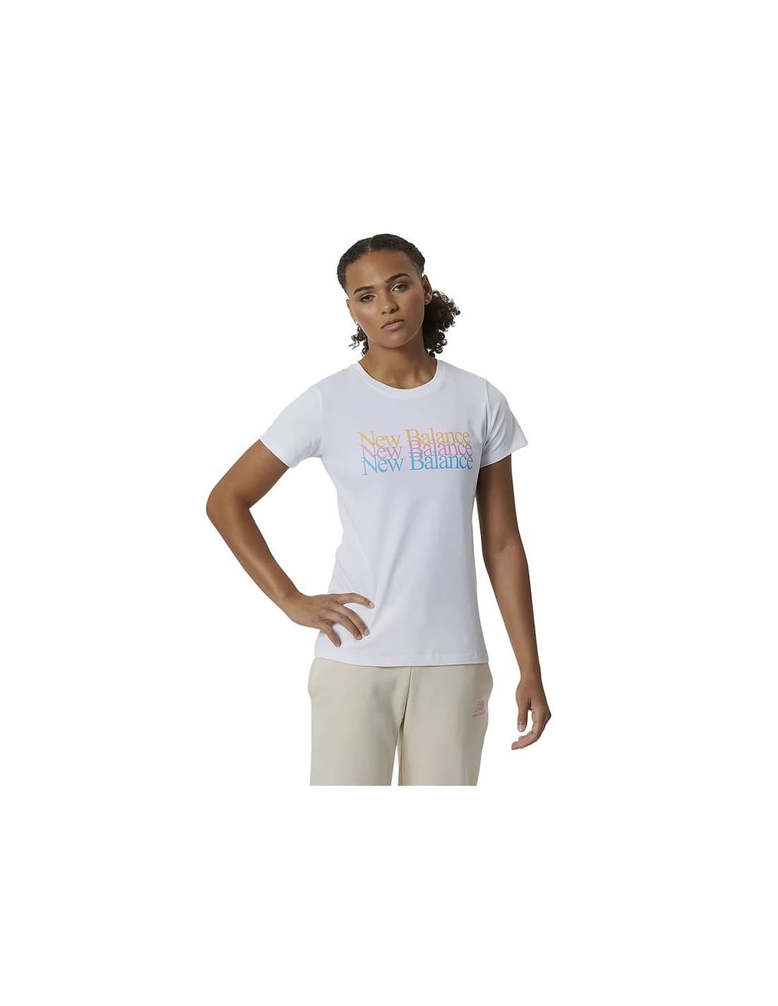 T-shirt New Balance Essentials Celebrate W Blanc