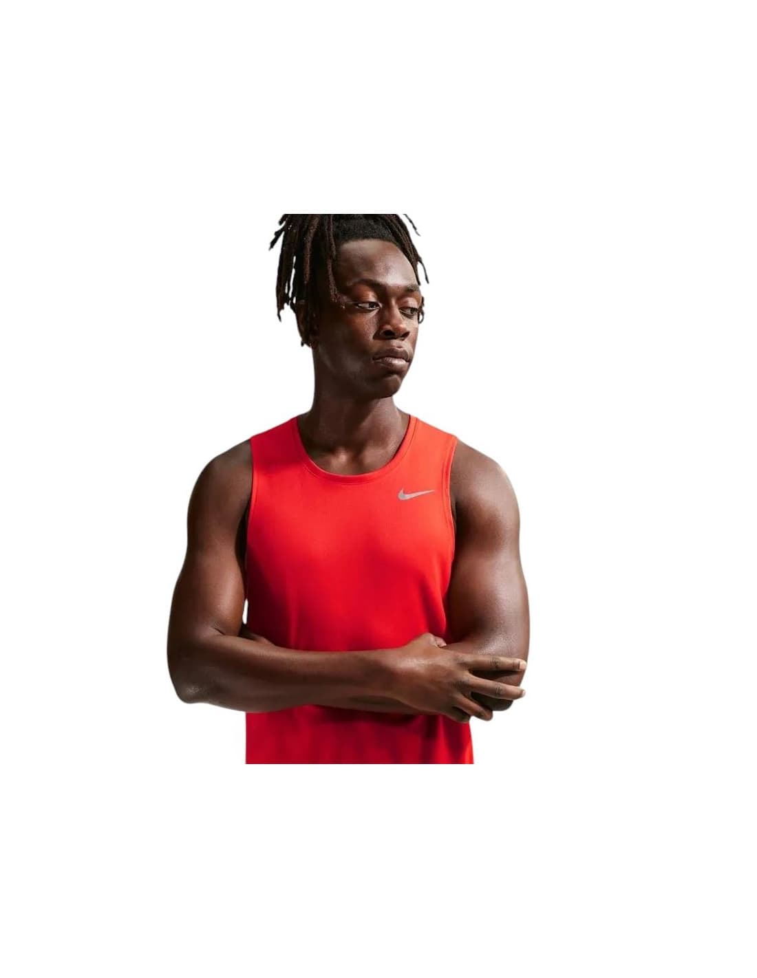 T-shirt Débardeur de Running Nike Miler Dri-Fit Running Tank Homme Rouge clair