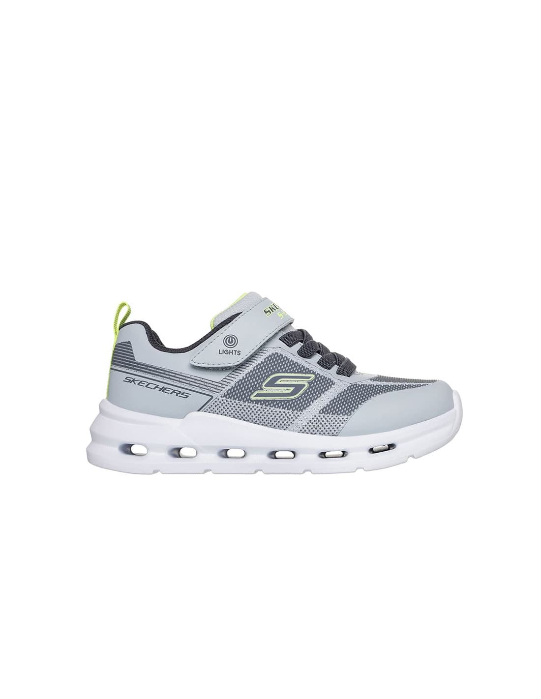 Chaussures Skechers Glide-Step Light Enfant Gris Synthétique / Tex