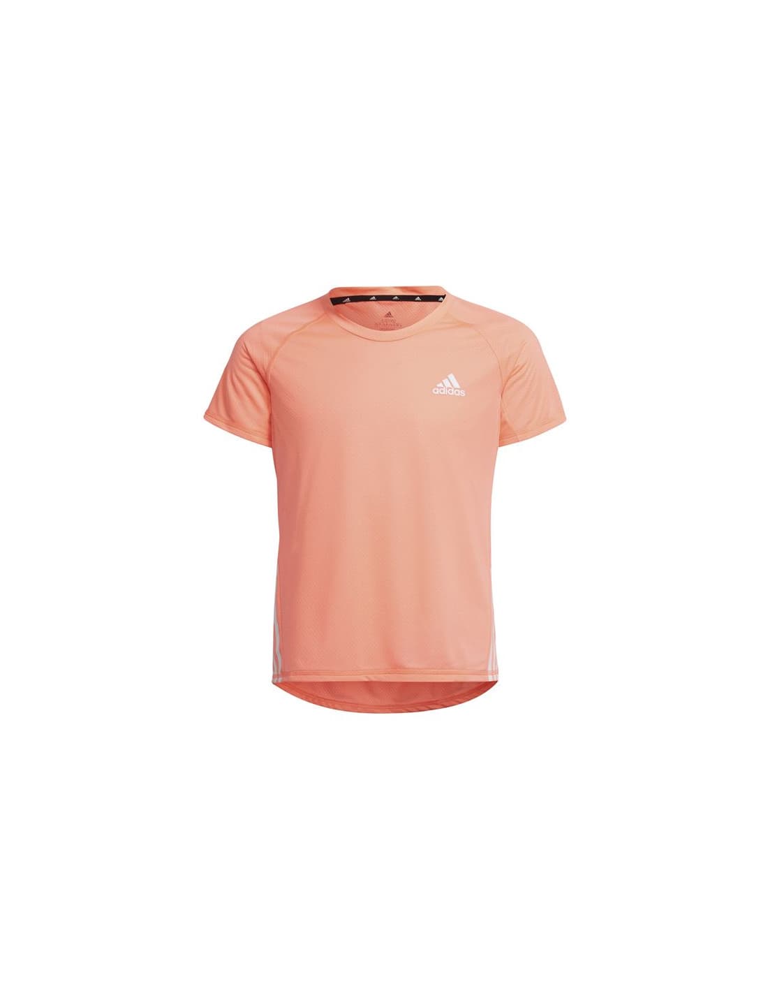 T-shirt d'entraînement adidas Aeroready 3 Bandes Filles Rouge Acide