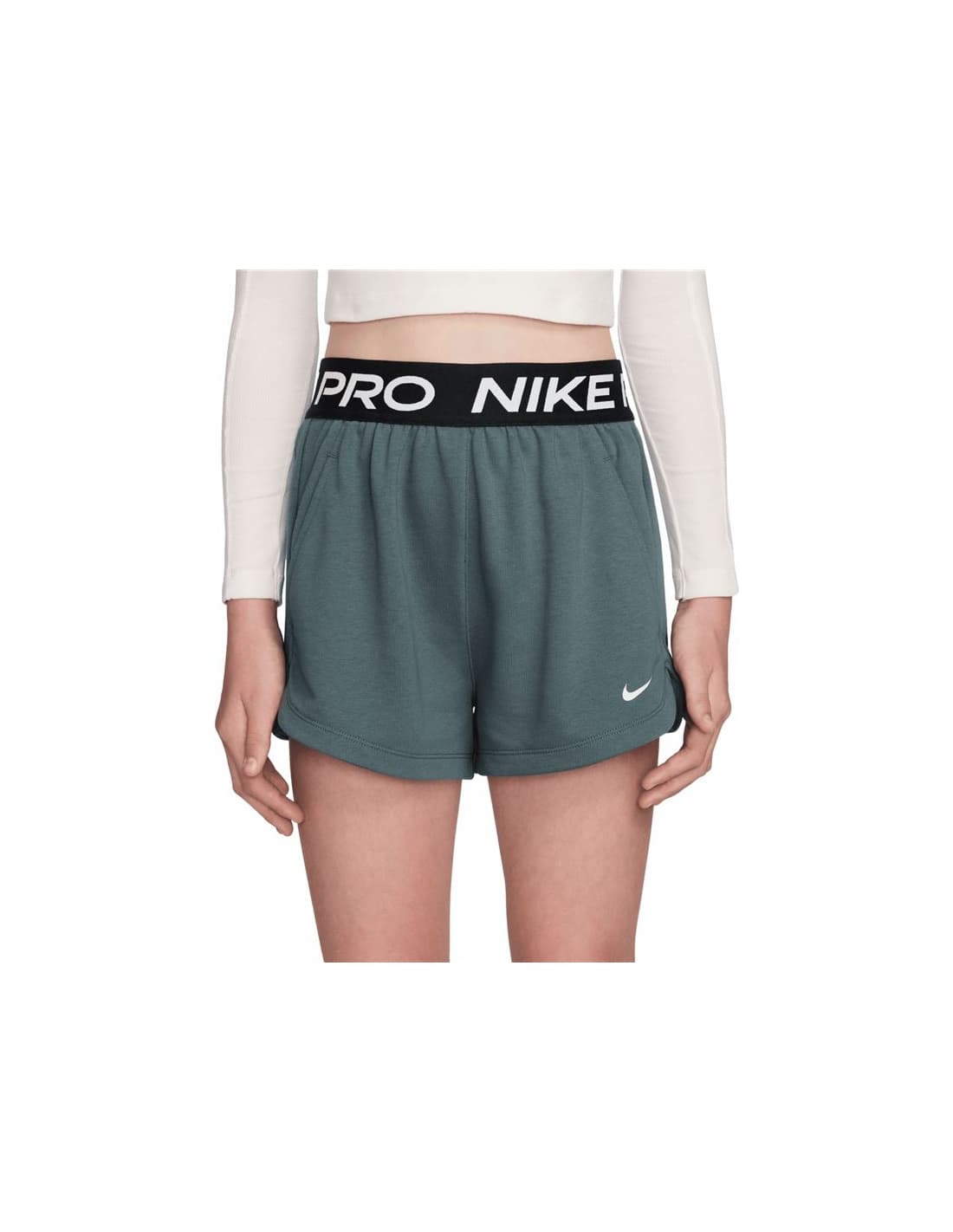Pantalon de Fitness Nike Pro Fleece () Dri-Fit Shorts Fille Verte