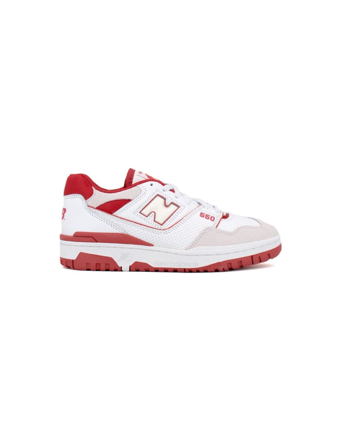 Baskets New Balance 550 Blanches Homme Blanc/Rouge