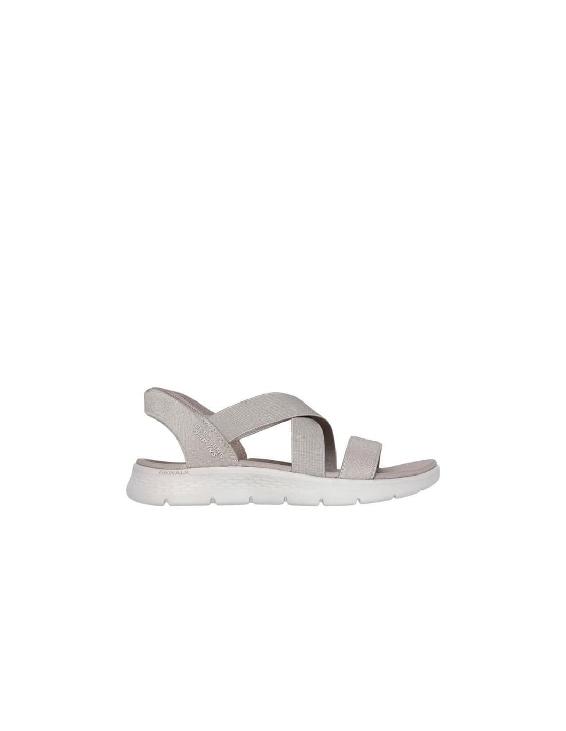 Sandales Skechers Go Walk Flex - Glimmer, coloris taupe, Femme en textile