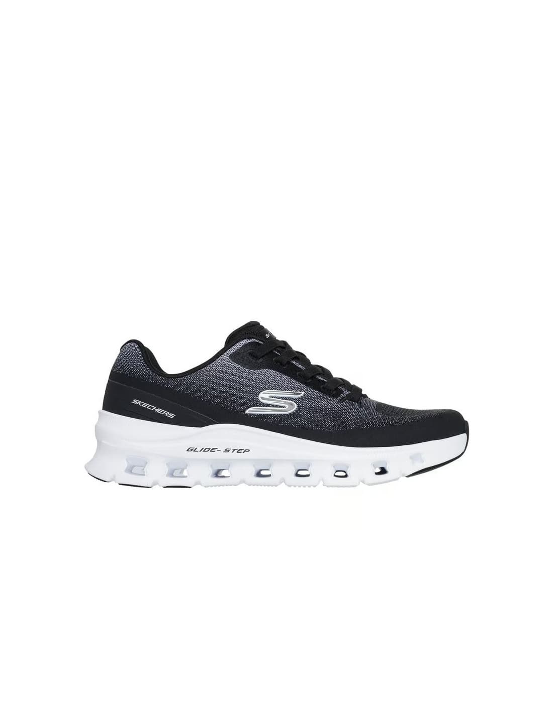 Chaussures Skechers Glide- Step Pro-Waverra Homme maille noire/synthétique blanche