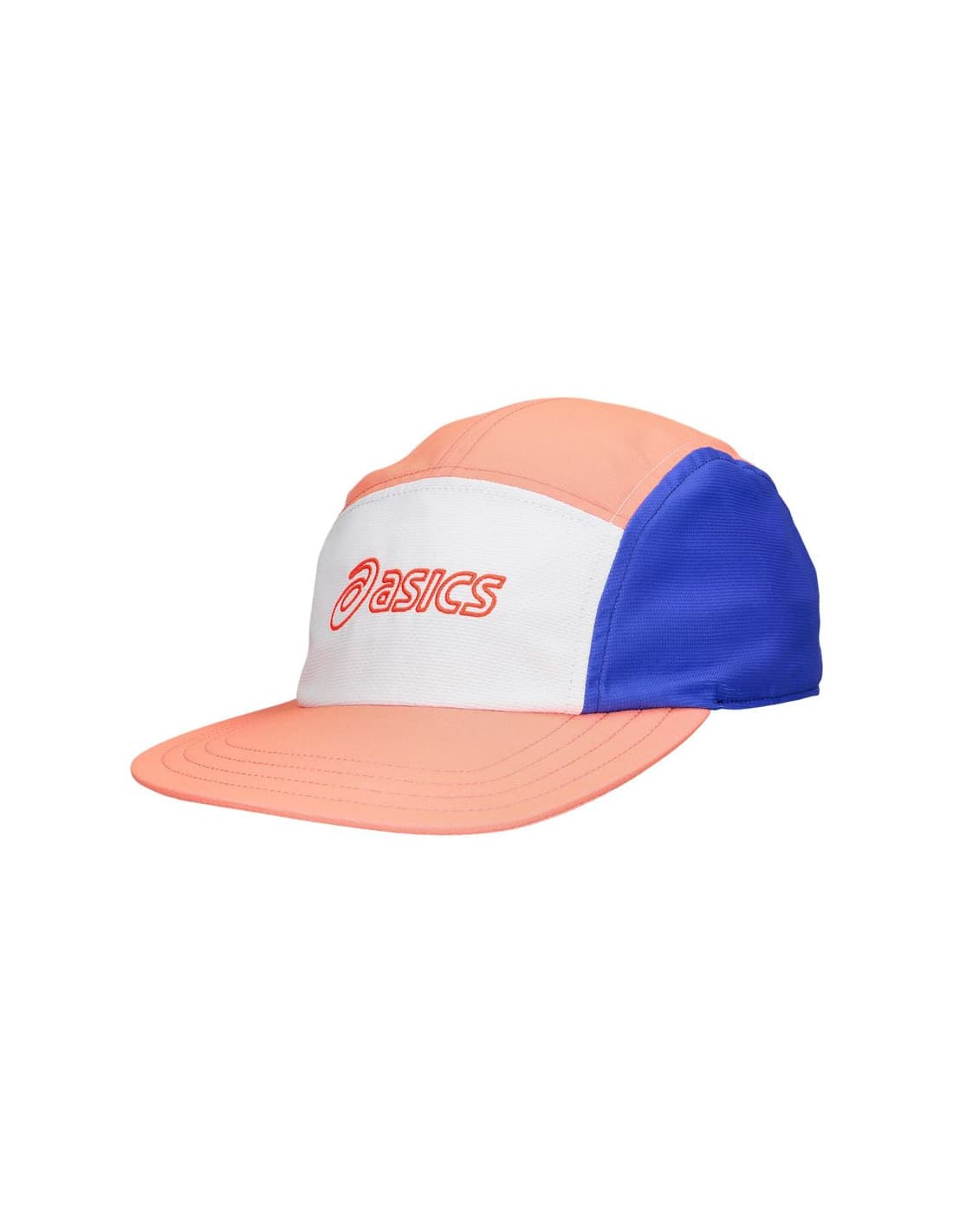 Casquette Running ASICS Performance Running 5 panneaux Corail soleil/Blanc