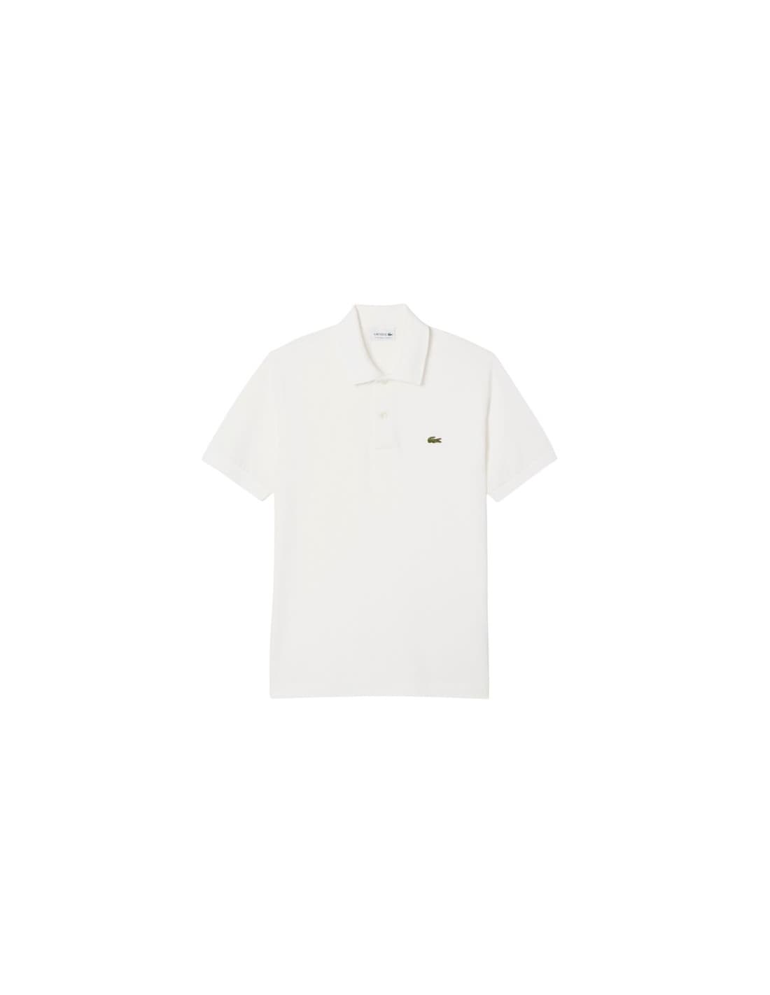 Polo Lacoste Chemise Col Bord-Cotes Manches Courtes Homme Blanc