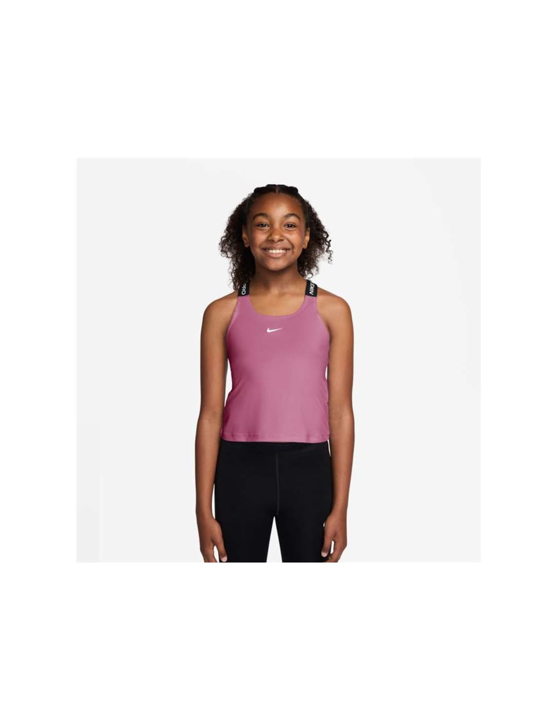T-shirt Nike Dri-FIT Fille motif pivoine/noir/blanc