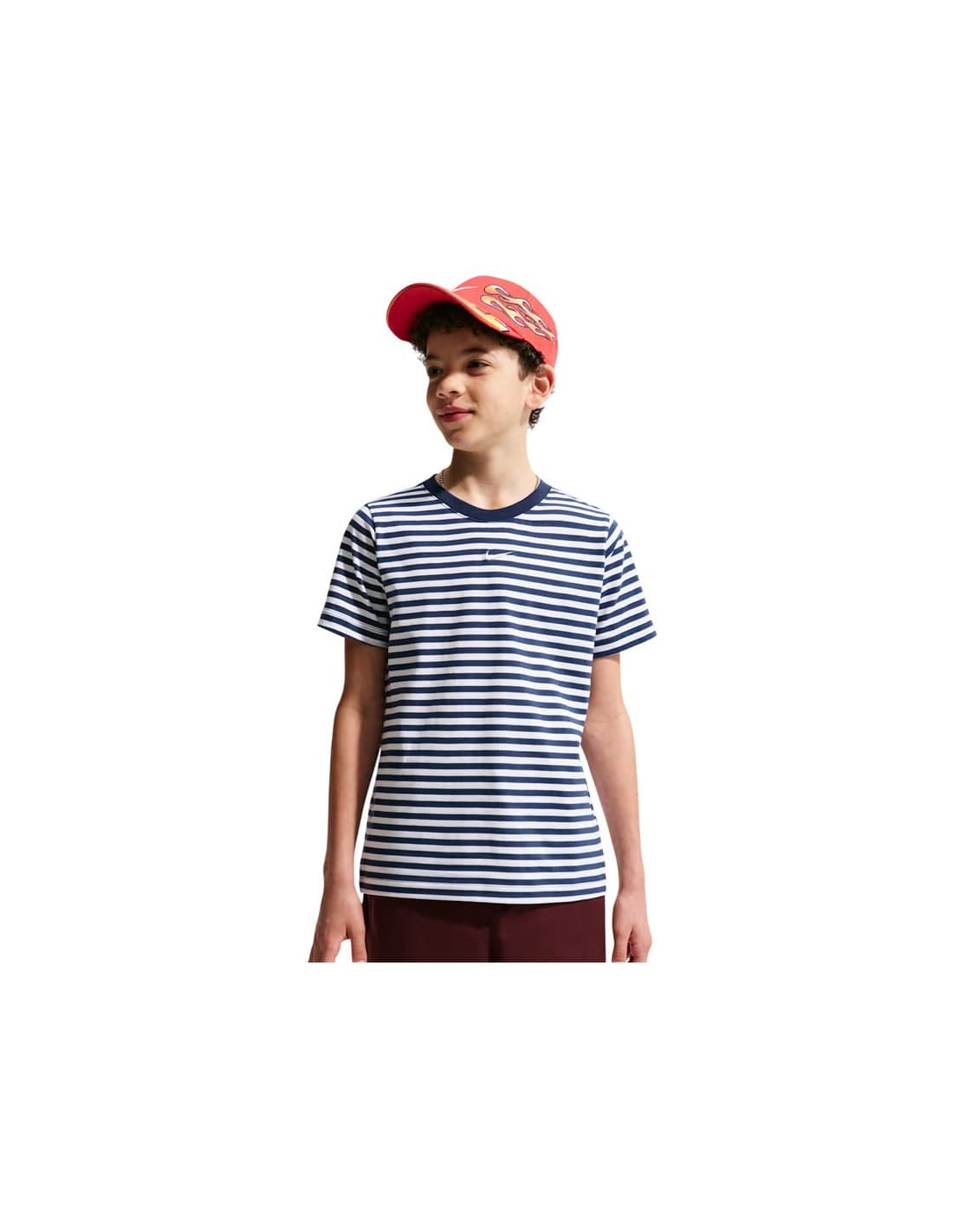 T-shirt Enfant Nike Sportswear, bleu marine/blanc