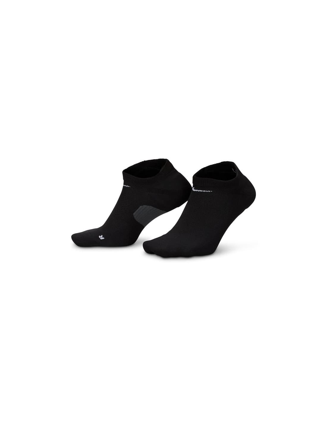 Chaussettes Running Running Nike mi-lourdes, noir/gris fumé/blanc
