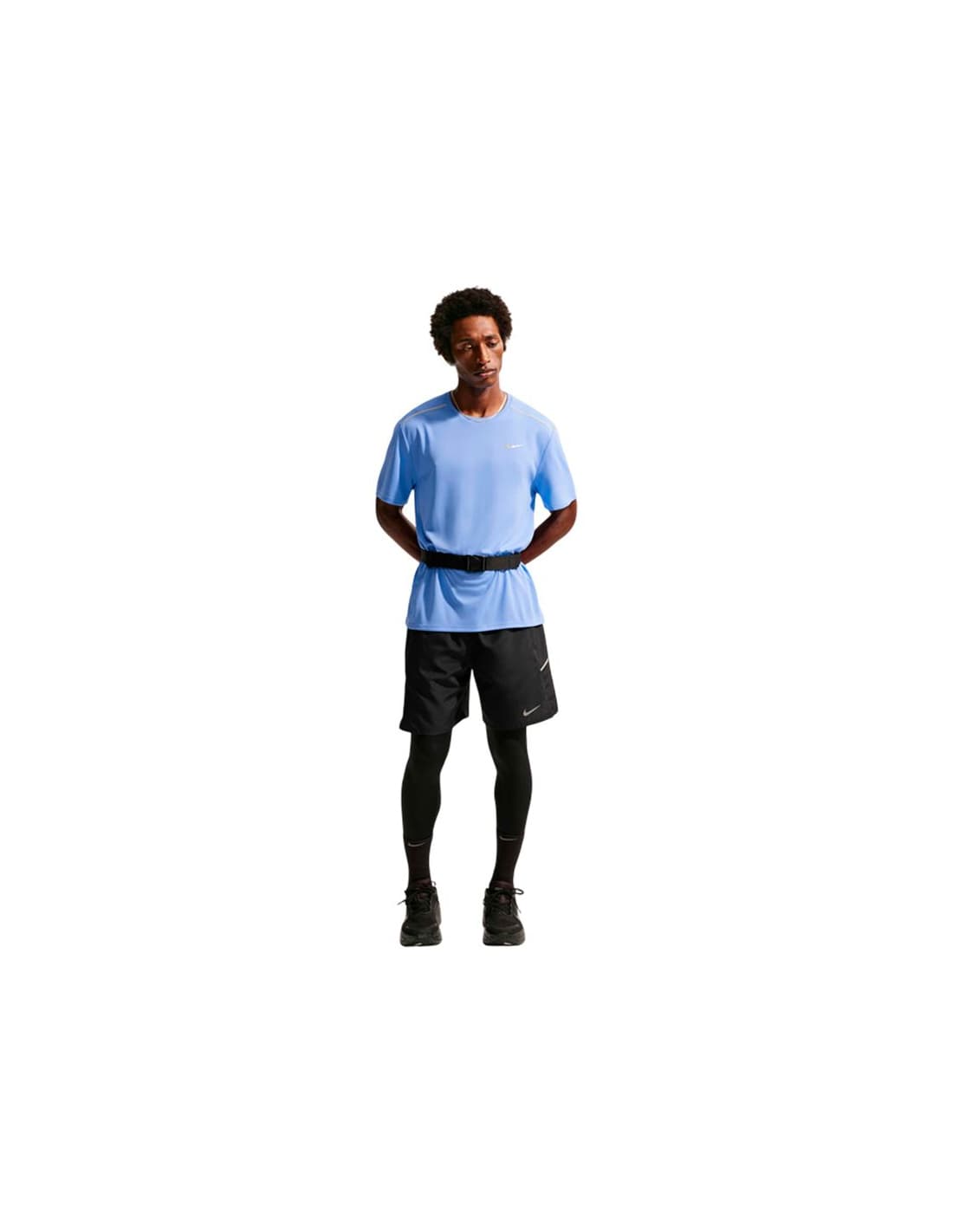 T-shirt Running Nike DF UV Miler SS pour Homme , bleu