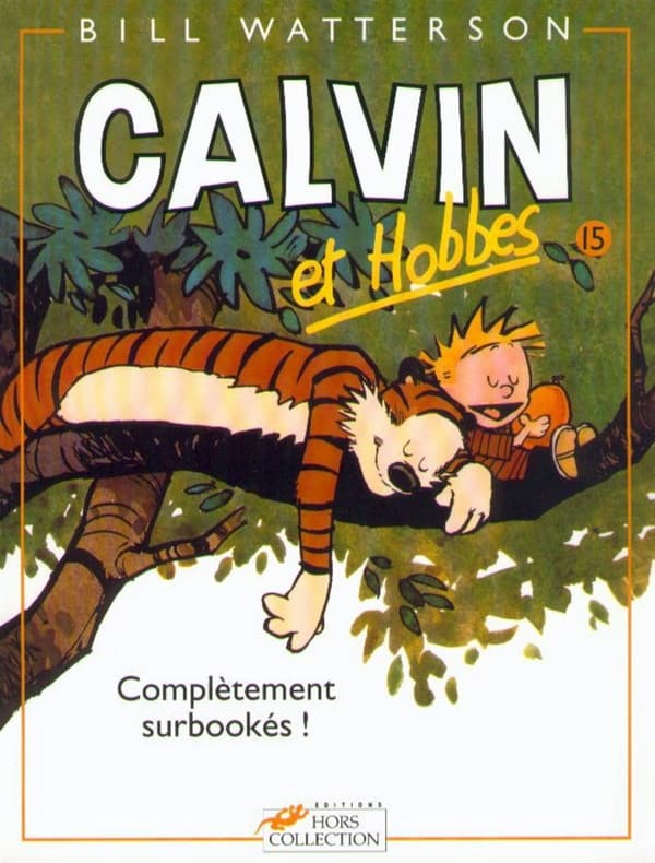 La bande dessinée la plus craquante du moment. Un chef d'oeuvre à ne pas rater !L'enfance est pleine de désillusions et pleine d'inventions aussi. Heureusement Calvin, petit garçon de 6 ans, un peu turbulent, déborde d'imagination. Aidé de son fidèle tigre en peluche et compagnon Hobbes, il sait rendre la vie piquante et drôle. Tout le monde y passe : les parents, les filles, la maîtresse d'école. Mais la principale activité de ce tendre Calvin est d'animer le club le D.E.F.I. (Dehors énormes filles informes), dont Calvin et Hobbes sont seuls membres actifs, et ils se déchaînent sur la pauvre Susie Derkins. On pourrait piocher à loisir les petites phrases assassines sur la société, qui montrent à quel point la vérité sort bien mieux de la bouche des enfants ! Tout le monde en prend pour son grade et c'est pour ça que c'est drôle. - Calvin : La plupart des gens pataugent toute leur vie ! Ils sont passifs, ils n'ont ni motivation ni ambition ! Ce n'est pas mon cas, j'aurai une existence épique ! Je vais affronter les problèmes de mon temps et changer le cours de l'histoire ! - Hobbes : Comment vas-tu t'y prendre ? - Calvin : Je vais rester assis là, comme ça le destin saura où me trouver quand le temps sera venu de changer le monde. - Hobbes : J'aurais dû prendre un bouquin. - Calvin : C'est une question de minutes maintenant. Le quinzième tome des aventures de Calvin et Hobbes. Humour garanti !