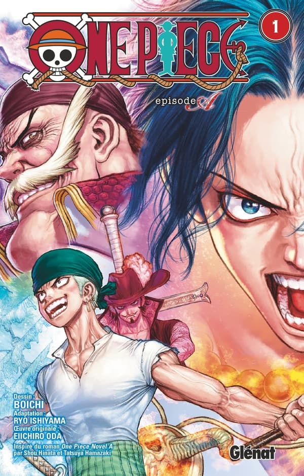 La rencontre au sommet de deux génies !Luffy au chapeau de paille avait un frère, Ace aux poings ardents. Quel fut le passé de cet homme qui rêvait de graver son nom dans la légende ? Découvrez l'immense aventure de son existence ardente comme une flamme, depuis les événements qui conduisirent à la création de l'équipage du "Spade", le tout dessiné d'un trait de feu par le talentueux Boichi !! Ce volume comporte aussi la reprise par Boichi de Zoro tombe à l'eau, le chapitre 51 de One Piece !