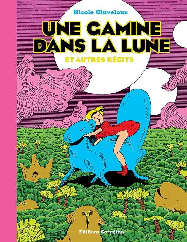 Troisième volume de l'anthologie que nous consacrons à Nicole Claveloux, Une gamine dans la lune est composé d'une dizaine d'histoires courtes réalisées à la fin des années 70. Ces récits au ton irrévérencieux abordent avec malice des thèmes chers à l'autrice, de la naissance de la sexualité à la place de la femme dans la société.Des sujets parfois tabous que Nicole Claveloux se plaît à bousculer et à tortillonner au gré de son imagination sans limite.Ce recueil permet également de saisir le regard si particulier que Nicole Claveloux porte sur l'enfance et l'apprentissage du monde. Se qualifiant elle-même de « bébé » ou encore de « clown qui n'aurait pas grandi », on perçoit à travers son oeuvre sa capacité à toujours se placer du côté de l'enfant, sans juger ses inhibitions ou ses maladresses. Une faculté qui fait d'elle aujourd'hui, l'une des plus grande illustratrice de livres pour la jeunesse.À travers l'histoire Une gamine toujours dans la lune, qui raconte les rêves de menstruation d'une fillette, J'aime un économiste (avec Élisabeth Salomon au scénario), récit d'une femme harceleuse, ou encore les Crapougneries, véritable ode aux bêtises et aux interdits de l'enfance, Nicole Claveloux nous montre - encore une fois - toute la puissance évocatrice et désarmante de son talent, secouant au passage le féminisme militant des années 70 et la bien-pensance parentale.Une oeuvre intemporelle, pleine d'espièglerie et d'onirisme, qu'il est urgent de redécouvrir.