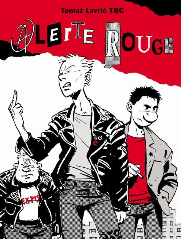 Alerte rouge est un re'cit semi-autobiographique situe' dans le milieu de la sce`ne alternative yougoslave des anne'es 1980, alors que le punk rock franchit le rideau de fer pour devenir un mouvement important, le plus souvent re'prime' par le re'gime autoritaire de l'e'poque. 20 ans plus tard, Youri, alias « La Taupe », ancien batteur du groupe punk Alerte Rouge devenu graphiste, est un homme marie', pe`re d'un enfant et citoyen mode`le. Il se reme'more avec nostalgie, mais aussi avec une pointe d'ironie, le de'but de son groupe des anne'es 80 et de ses premiers concerts alors qu'il e'tait encore lyce'en. Puis arrive la traditionnelle se'paration des membres du groupe, la plonge'e dans la came mais aussi la hantise du service militaire, au moment de l'inde'pendance de la Slove'nie et de la guerre dans l'ex-Yougoslavie. Le re'cit fait des va-et-vient entre 1982 et 2010, et l'on retrouve ainsi les protagonistes a` des e'tapes marquantes de leur vie. Dro^le, un poil cynique et dote' d'un rythme tre`s enleve', Alerte Rouge est le premier roman graphique de Tomaz? Lavric?, alias TBC, l'auteur slove`ne le plus connu dans son pays et a` l'e'tranger. Originellement auto-e'dite' en 1996, le livre a e'te' publie' dans une version augmente'e en 2010 en Slove'nie. C'est cette e'dition qui est publie'e par les e'ditions c¸a` et la`, comple'te'e par une nouvelle introduction de TBC.