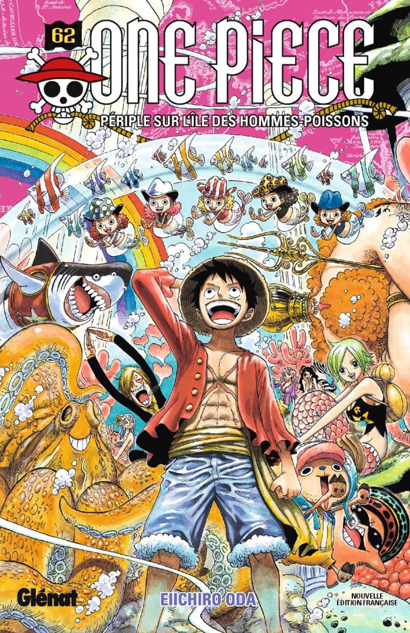 Après une absence de deux ans, l’équipage du Chapeau de paille est enfin réuni, provoquant une véritable pagaille sur l’archipel des Sabaody où la Marine tente de les capturer ! Luffy et ses compagnons, qui retrouvent le Thousand Sunny intact, s’élancent alors vers les abysses. Direction : l’île des hommes-poissons ! Mais face à des créatures marines plus terrifiantes les unes que les autres, le voyage s’annonce bien périlleux. Sans parler du fait que Caribou, un dangereux corsaire lancé à leurs trousses, et possédant des pouvoirs de fruit du démon, est bien décidé à les éliminer !