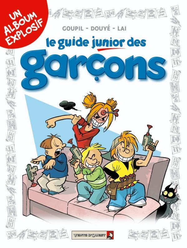 Les Juniors le réclamaient et Vents d'Ouest l'a fait ! Il manquait à la palette des Guides en BD une collection dédiée aux plus jeunes, et voici enfin deux ouvrages pour se moquer tendrement des qualités et des défauts des garçons et des filles en plein âge tendre... Entre les difficultés à gérer les contraintes parentales et les relations avec leurs copains, leur vie est une grosse bulle d'agitation. Pour les filles, et pour Ninou héroïne de ce guide, c'est un peu l'âge farouche où l'on oscille entre ses peluches, ses poupées et ses premiers tubes de rouge à lèvres pour séduire l'élu de son coeur... C'est un peu le quotidien de Ninou, qui passe des heures suspendue au téléphone avec ses copines. Quant à Mino, tombeur et caïd de la cour d'école, il lui faut faire ses preuves et passer à l'âge d'homme. Sa journée se compose d'interminables parties de console de jeux et de courses-poursuites en skate... Tous les garçons et les filles de leur âge se reconnaîtront dans ces histoires drôles et vraies qui croquent avec franchise et malice l'âge des premières expériences et des coups de gueule mémorables jetés à la face du monde, et à celle des parents ! Des Guides à offrir à tous les enfants, et à tous ceux qui ont été enfants un jour... même s'il y a longtemps ! Cette collection d'humour rencontre un énorme succès ! Les titres se sont en effet déjà vendus à plus de 3.000.000 d'exemplaires. A chaque événement de la vie correspond une bande dessinée pleine d'humour et d'imagination. Des livres tout public qui font d'excellentes idées de cadeaux.
