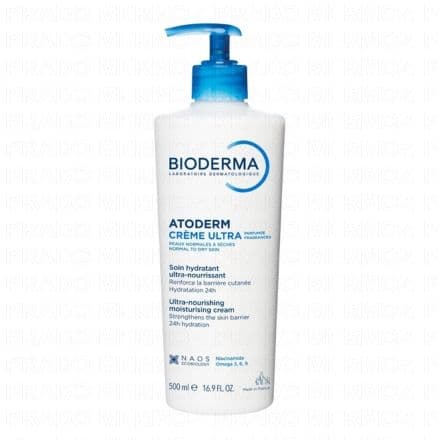 BIODERMA Atoderm - Crème Ultra Parfumée nourrissante hydratante flacon pompe 500ml