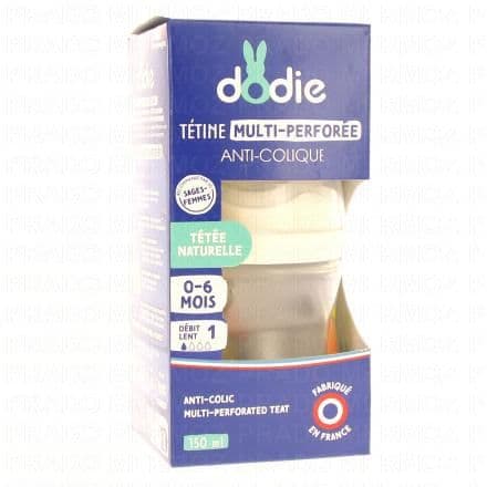 DODIE Biberon Tétine Multi-Perforée 0/6 mois 150ml terracotta