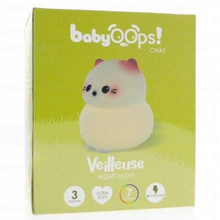 Veilleuse bébés / enfants. Cette veilleuse pour enfant est idéale pour passer des nuits paisibles. Avec ses 3 intensités de lumière et son dégradé de couleur, elle rassure votre enfant et veille sur lui durant la nuit. Une simple pression sur la veilleuse suffit pour allumer ou éteindre la lumière. Rechargeable grâce à son câble, pour ne jamais être en panne de lumière. Pratique à emporter elle deviendra le nouveau compagnon de nuit des enfants.