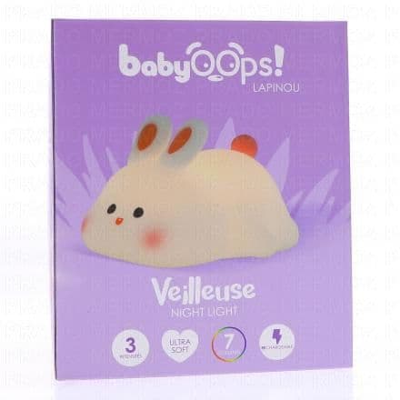 Veilleuse bébés / enfants. Cette veilleuse pour enfant est idéale pour passer des nuits paisibles. Avec ses 3 intensités de lumière et son dégradé de couleur, elle rassure votre enfant et veille sur lui durant la nuit. Une simple pression sur la veilleuse suffit pour allumer ou éteindre la lumière. Rechargeable grâce à son câble, pour ne jamais être en panne de lumière. Pratique à emporter elle deviendra le nouveau compagnon de nuit des enfants.