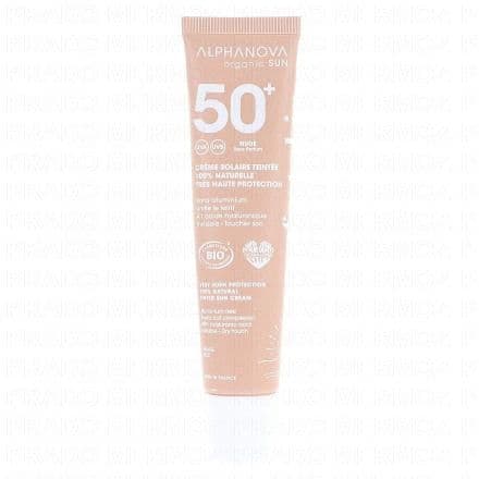 ALPHANOVA Organic Sun - Crème solaire teintée nude SPF50 Bio 50ml