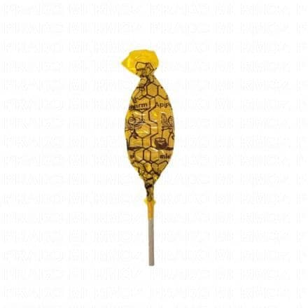 Sucettes au miel. Les sucettes au miel d'Adipharm sont des confiseries fabriquées de façon artisanale en Provence avec un miel d'origine Française. Sans colorant, ni conservateur et avec une très haute teneur en miel, elles sont parfaites pour adoucir la gorge.