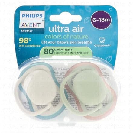 AVENT Ultra Air - Sucettes 6-18 mois neutre