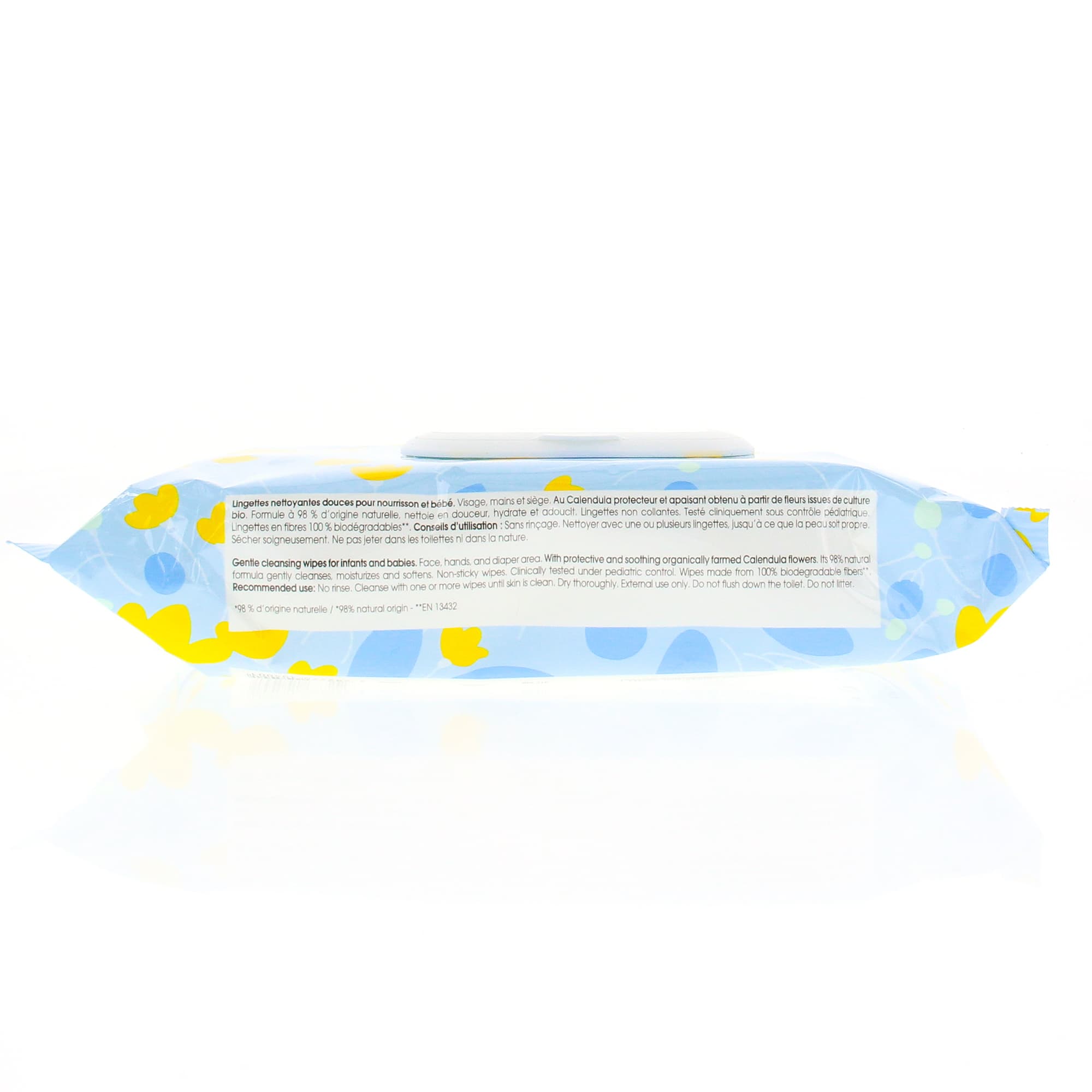 KLORANE Bébé lingettes nettoyantes douces grand modèle (70 lingettes)