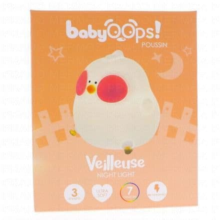 Veilleuse bébés / enfants. Cette veilleuse pour enfant est idéale pour passer des nuits paisibles. Avec ses 3 intensités de lumière et son dégradé de couleur, elle rassure votre enfant et veille sur lui durant la nuit. Une simple pression sur la veilleuse suffit pour allumer ou éteindre la lumière. Rechargeable grâce à son câble, pour ne jamais être en panne de lumière. Pratique à emporter elle deviendra le nouveau compagnon de nuit des enfants.