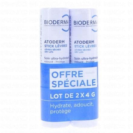 BIODERMA Atoderm - Stick Lèvres hydratant lot de 2