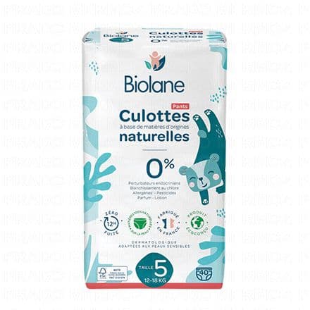 BIOLANE Culottes naturelles taille 5 - 12à18kg x40 couches