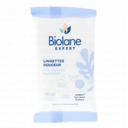 BIOLANE Expert - Lingettes Douceur à la glycérine hydratante x10