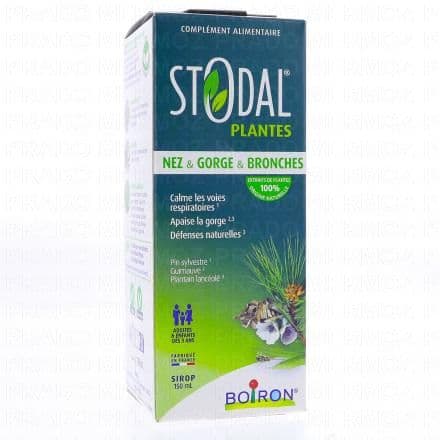 STODAL Sirop Plantes Nez Gorge Bronches 150ml BOIRON