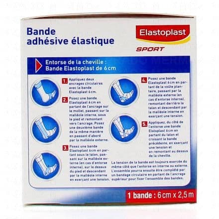 ELASTOPLAST Sport - Bande adhésive élastique 6cm x 2,5m