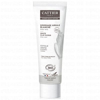 CATTIER Gommage argile blanche aloe vera bio tube 100ml