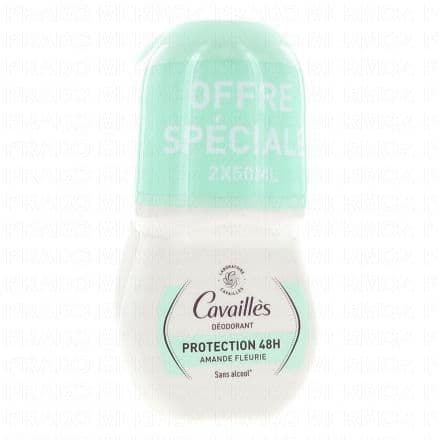 CAVAILLES Déodorant Protection 48h Amande Fleurie roll-on 2x50ml